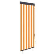 vidaXL Rullgardin utomhus 60x250 cm vit och orange