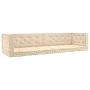 vidaXL Dynor till pallsoffa 6 st bomull beige