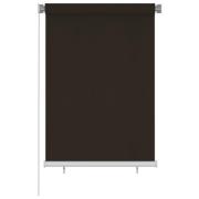 vidaXL Rullgardin utomhus 100x140 cm brun HDPE