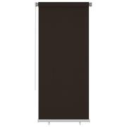 vidaXL Rullgardin utomhus 100 x 230 cm brun HDPE