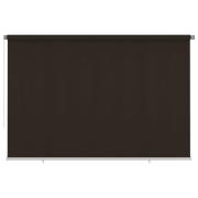 vidaXL Rullgardin utomhus 350x230 cm brun HDPE