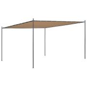 vidaXL Paviljong med snedtak 400x400x270 cm beige 180 g/m²