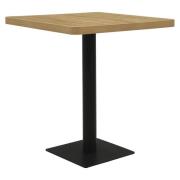 vidaXL Bistrobord ekfärg 80x80x75 cm MDF och stål