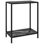 vidaXL Konsolbord svart 60x35x75 cm härdat glas