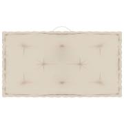 vidaXL Dyna till pallsoffa beige 73x40x7 cm bomull