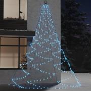 vidaXL Hängande julgran med metallkrok 720 LED kallvit 5 m inne/ute