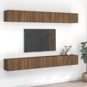 vidaXL Tv-bänk 8 delar brun ek 60x30x30 cm konstruerat trä