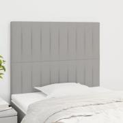 vidaXL Huvudgavlar 2 st ljusgrå 100x5x78/88 cm tyg