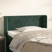 vidaXL Sänggavel med kanter mörkgrön 93x16x78/88 cm sammet
