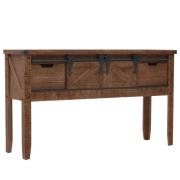 vidaXL Konsolbord massivt granträ 131x35,5x75 cm brun