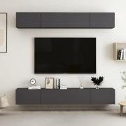 vidaXL TV-skåp 4 st grå 100x30x30 cm konstruerat trä