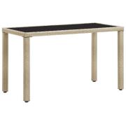 vidaXL Trädgårdsbord beige 123x60x74 cm konstrotting