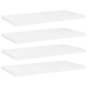 vidaXL Hyllplan 4 st vit 40x20x1,5 cm konstruerat trä