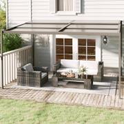 vidaXL Paviljong med tak antracit 4x3x2,5 m aluminium och stål