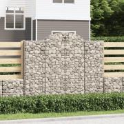 vidaXL Gabion bågformad 4 st 200x30x160/180 cm galvaniserat järn