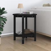vidaXL Soffbord svart Ø 55 x 60 cm massiv furu