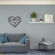 Homemania Väggdekoration Heart 47x40 cm svart stål