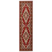 vidaXL Gångmatta röd orientalisk BCF 80x350 cm