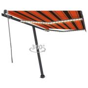 vidaXL Automatisk markis med vindsensor & LED 300x250 cm orange/brun