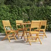 vidaXL Hopfällbara trädgårdsstolar 4 st 47x62x90 cm massiv teak
