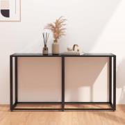 vidaXL Konsolbord svart 140x35x75,5 cm härdat glas