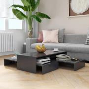 vidaXL Satsbord grå 100x100x26,5 cm konstruerat trä