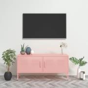 vidaXL Tv-bänk pink 105x35x50 cm stål