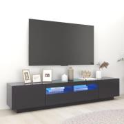 vidaXL TV-bänk med LED-belysning grå 200x35x40 cm