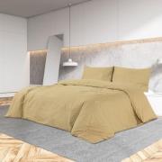 vidaXL Bäddset taupe 260x240 cm bomull