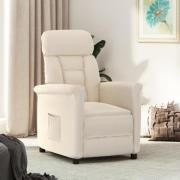 vidaXL Reclinerfåtölj Beige mikrofibertyg