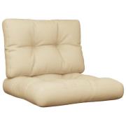 vidaXL Palldynor 2 st beige tyg