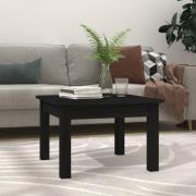 vidaXL Soffbord svart 45x45x30 cm massiv furu