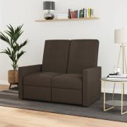 vidaXL 2-sits reclinerfåtölj brun tyg