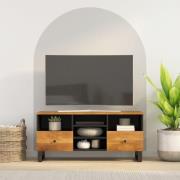 vidaXL Tv-bänk 100x33x46 cm massivt mangoträ och konstruerat trä