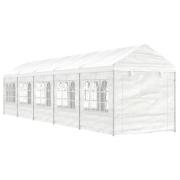 vidaXL Paviljong med tak vit 11,15x2,28x2,69 m polyeten