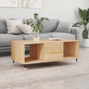 vidaXL Soffbord sonoma-ek 102x50x40 cm konstruerat trä