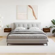 vidaXL Väggmonterat sängbord 2 st brun ek 35x35x20 cm