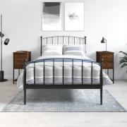 vidaXL Sängbord 2 st brun ek 32x42x70 cm konstruerat trä