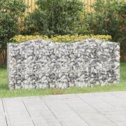 vidaXL Gabion bågformad 200x50x100 cm galvaniserat järn