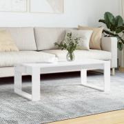 vidaXL Soffbord vit högglans 102x50x35 cm konstruerat trä