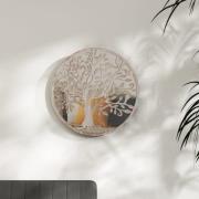 vidaXL Spegel sandfärgad 40x2,5 cm rund järn för inomhusbruk