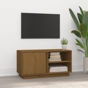 vidaXL Tv-bänk honungsbrun 80x35x40,5 cm massiv furu