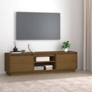 vidaXL Tv-bänk honungsbrun 140x35x40 cm massiv furu