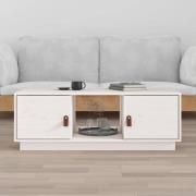 vidaXL Soffbord vit 100x50x35 cm massiv furu