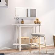 vidaXL Konsolbord vit 110x40x80 cm massiv furu