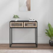 vidaXL Konsolbord svart 80x30x75 cm konstruerat trä och järn