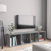vidaXL Bokhylla/tv-bänk grå sonoma 143x30x36cm konstruerat trä