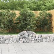 vidaXL Gabion bågformad 6 st 200x30x40/60 cm galvaniserat järn