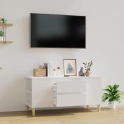 vidaXL Tv-bänk vit 102x44,5x50 cm konstruerat trä