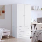 vidaXL Klädskåp ALTA vit 90x55x170 cm massiv furu